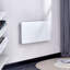 Table pliante en bois massif de 31,4 po avec charnières pliantes pliantes pour petits espaces - bureau mural pliable blanc compact