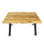 Lamia Oak Solid Wood Top Metal Base Dining Table-572965488-572965773