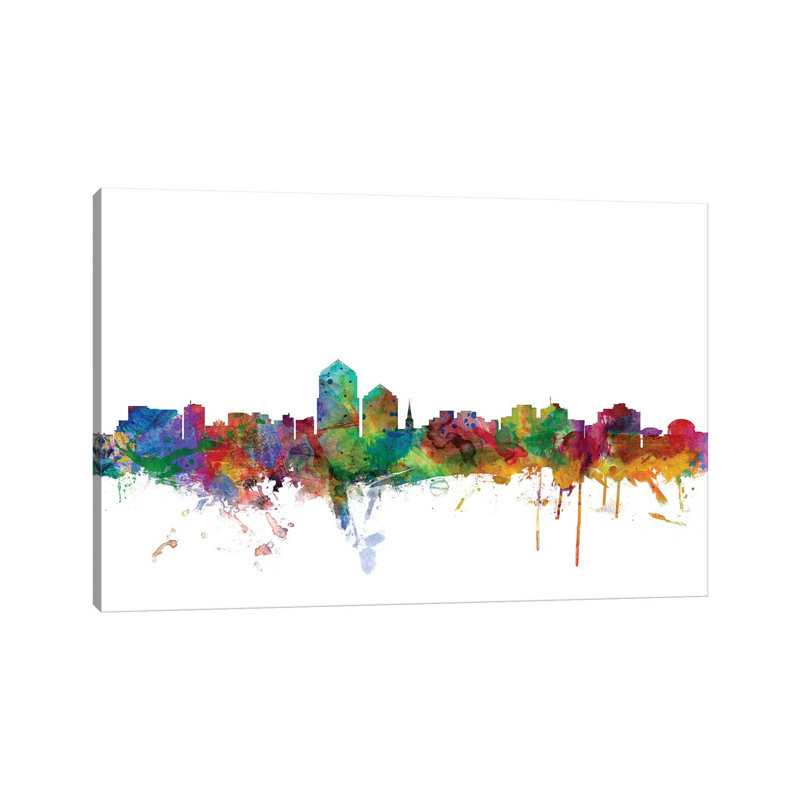 Albuquerque, New Mexico Skyline by Michael Tompsett - Wrapped Canvas Gallery-Wrapped Canvas Giclée