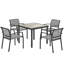 Steel Patio Dining Set Table,