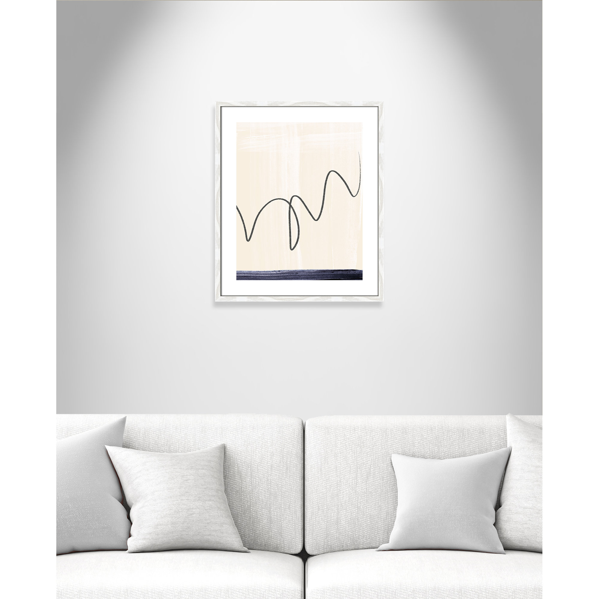 Departured II - Picture Frame Painting Print, 25.5" H x 21.5" W x 0.75" D, White Framed Paper