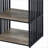 Antique Oak and Black 3-Shelf Bedroom Nightstand