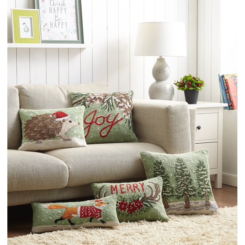 Christmas Animal Print Throw Pillow