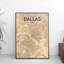 Dallas City Map - No Frame Print-695041135