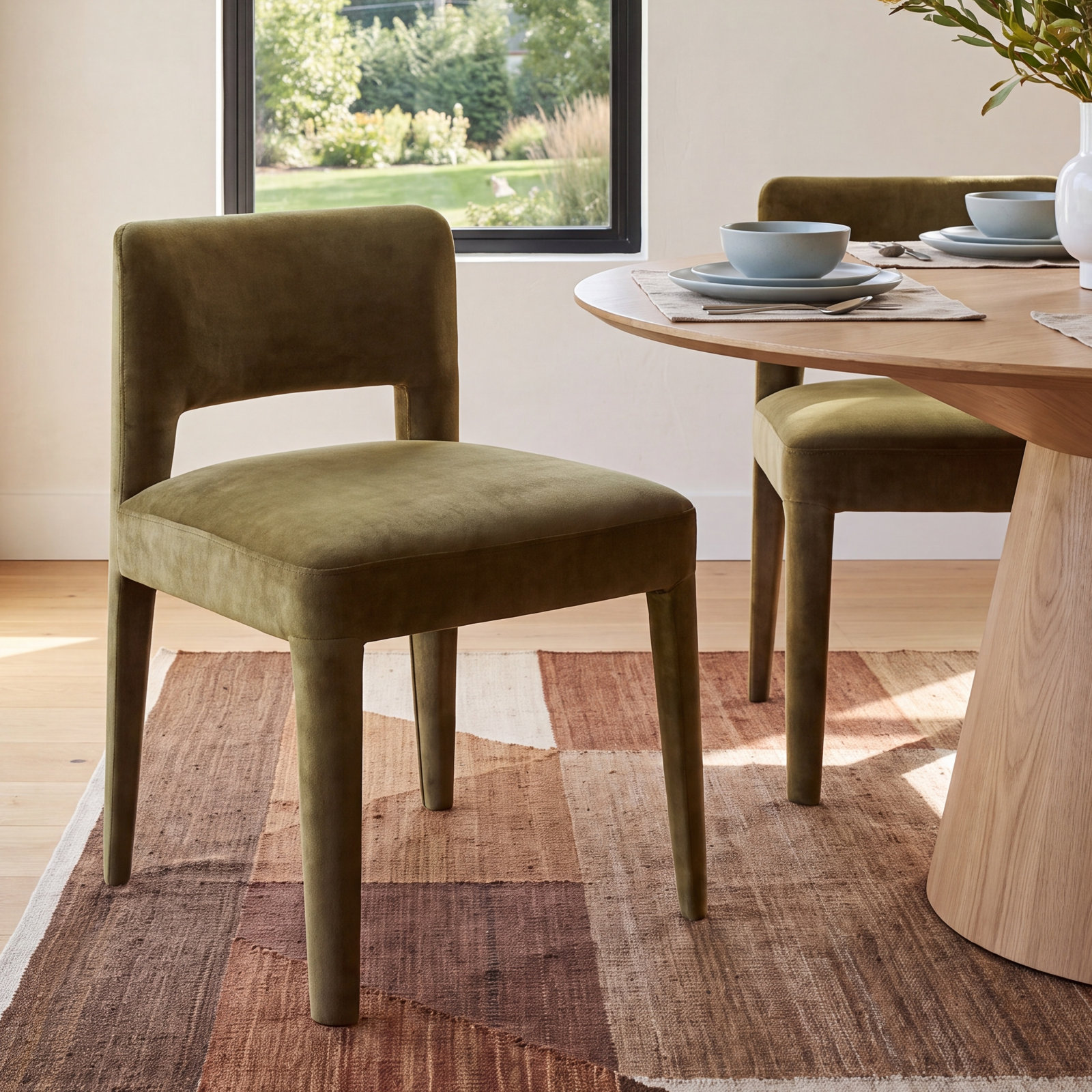 Darrin Dining Chair, Velvet Green
