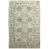 Fine Khotan Khotan One-of-a-Kind Square 2'3" X 2'3" Hand Knotted Area Rug