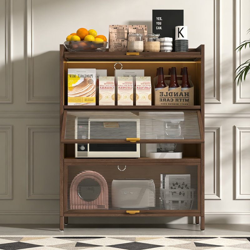 Armoire d'appoint 44 po en métal avec 3 portes rabattables