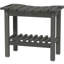 Banc de rangement - Banc intérieur / extérieur imperméable avec coussinets antidérapants, poignée et tablettes doubles, capacité de 265 lb (facile à assembler)-966626093
