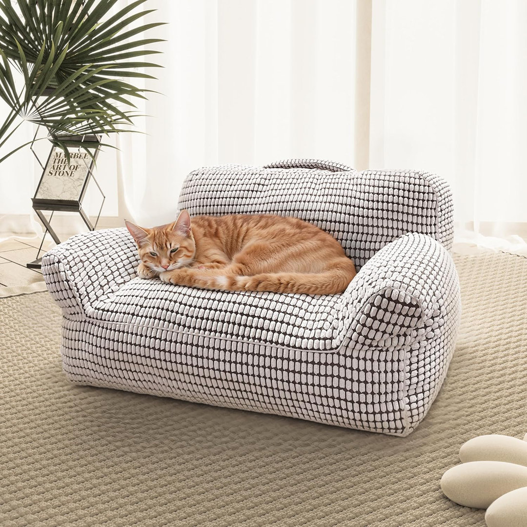 Modern Dog Sofa For Small Dogs And Cats, Pet Couch, Super Fluffy Dog Couch Cat Sofa Bed, Thick Lounge Bed, Dog Bed High For Small Dogs, Cats And All Small Pets, Washable Tucker Murphy Pet™