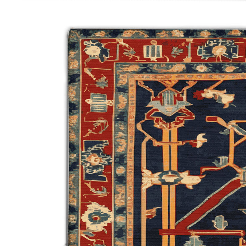 Tapis d'intérieur et d'extérieur gris Persian, Rectangulaire 8 pi x 10 pi