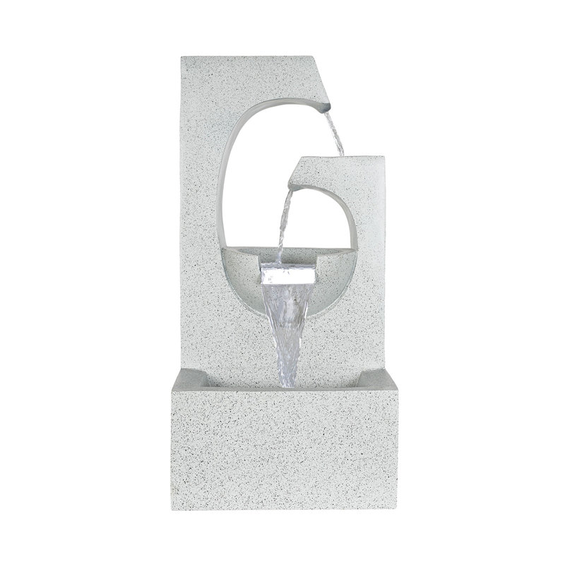 Aurigemma Outdoor Weather Resistant Floor Fountain with Light