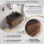 Meuble-lavabo suspendu flottant en mélamine de bois de 30 po avec lavabo intégré en résine et sable de quartz, quincaillerie de qualité supérieure à fermeture en douceur, aménagement de rangement intelligent et spacieux (entièrement assemblé)-97827221