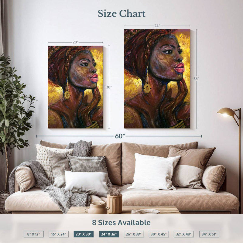 Leisha tribal africain, H 36 po x l 24 po