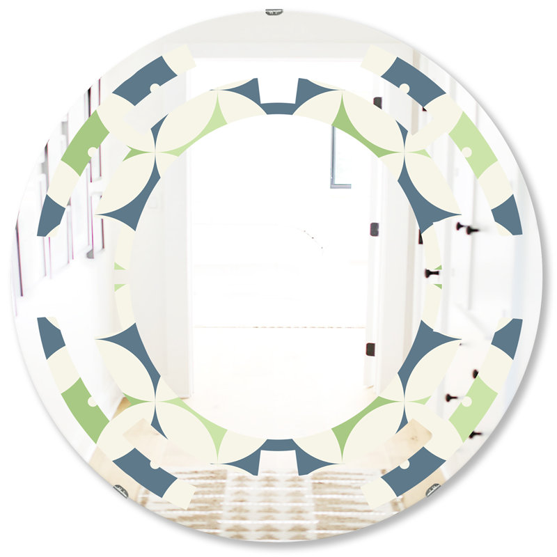Miroir mural à cadre géométrique v artisanat, H 31,5 po x l po