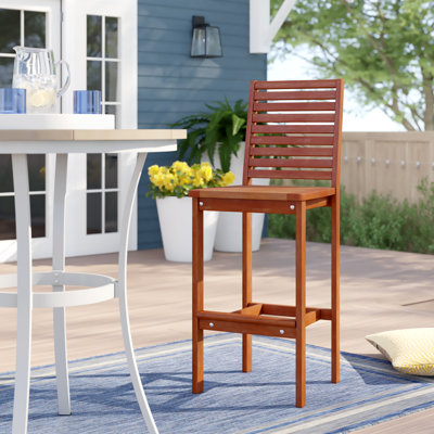 Treyton Eucalyptus Outdoor 32'' Bar Stool