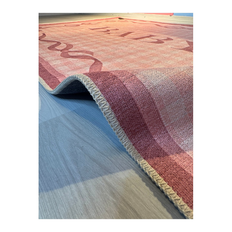 Tapis rose tissé Mosso, 6'7" x 9'10"