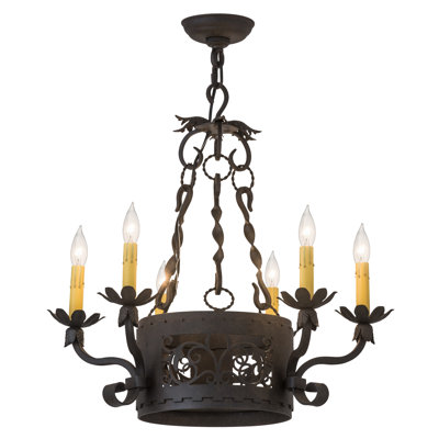 Lustree 6 lumières façon bougie/classique Beecher
