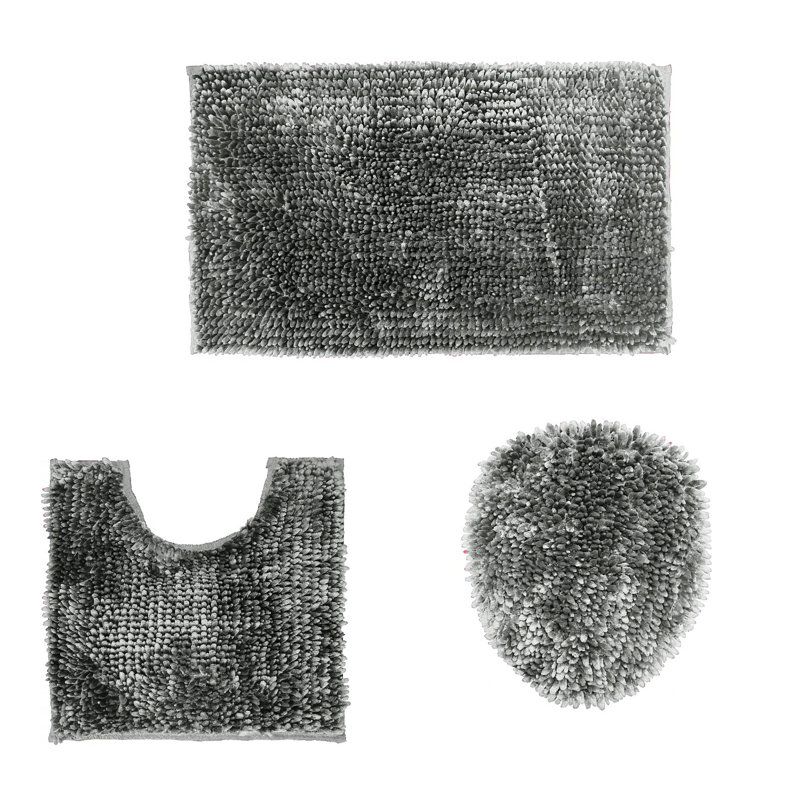 Ensemble de tapis pour salle de bain Lokshin, Gris