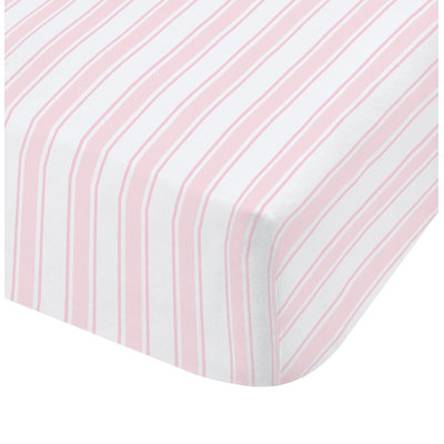 Check and Stripe 100% Cotton Fitted Sheet