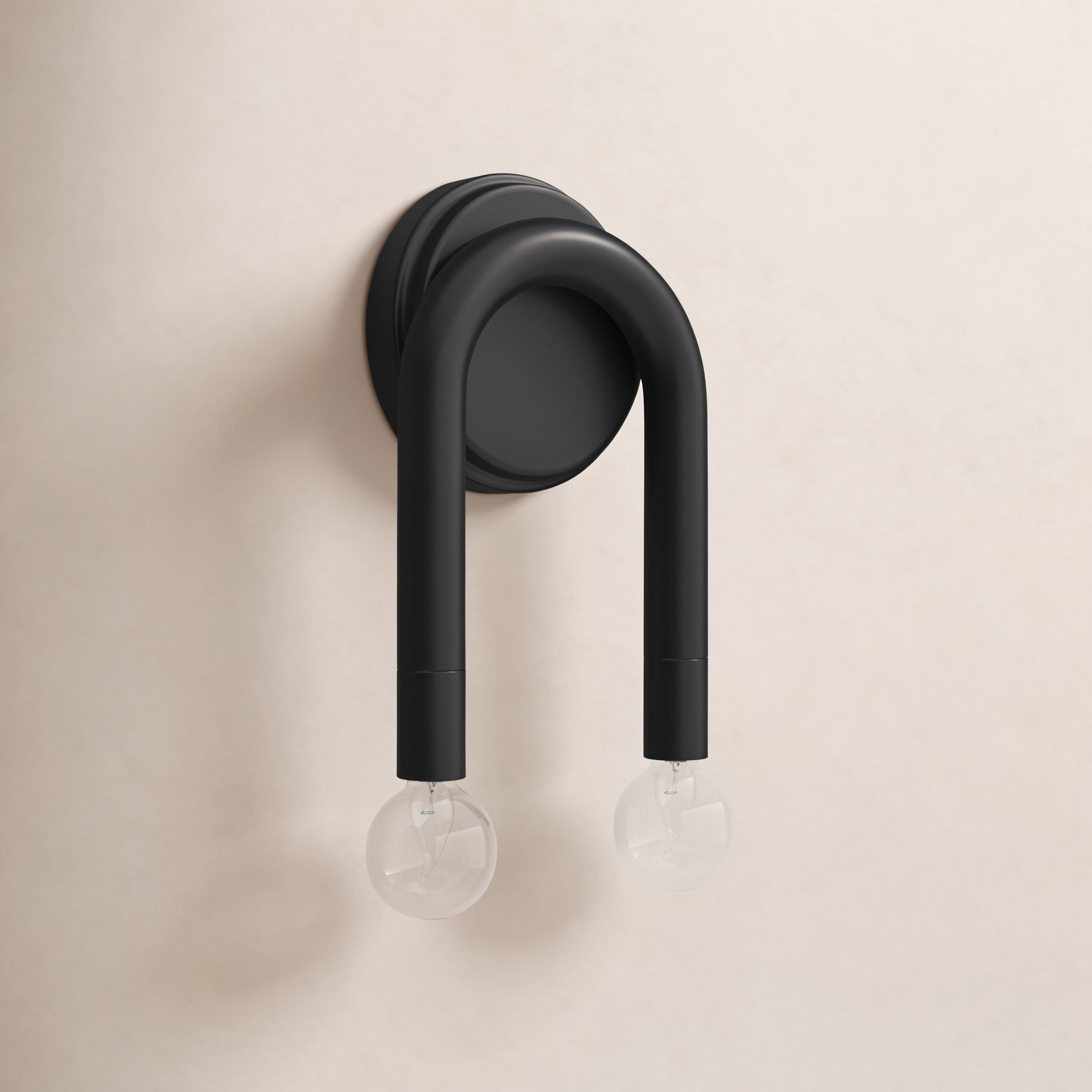 Yula Armed Sconce, Matte Black