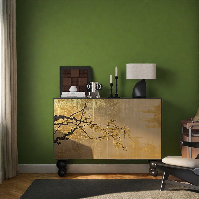 Armoire de rangement à double porte en noyer