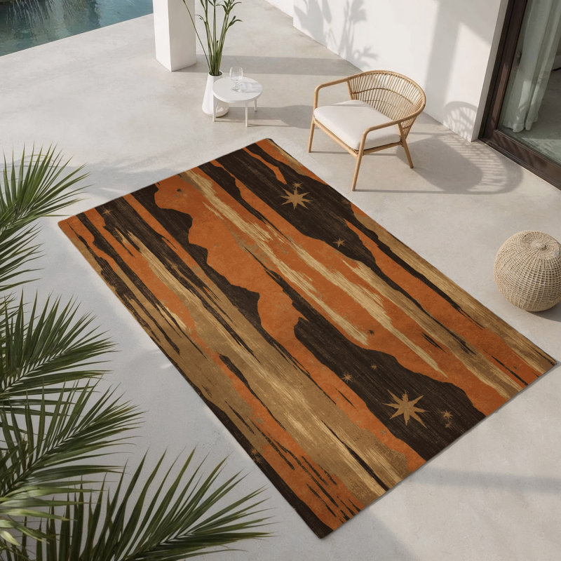 Tapis intérieur et extérieur Barren Bloom, Rectangle 1 pi 6 po x 2 pi 6 po