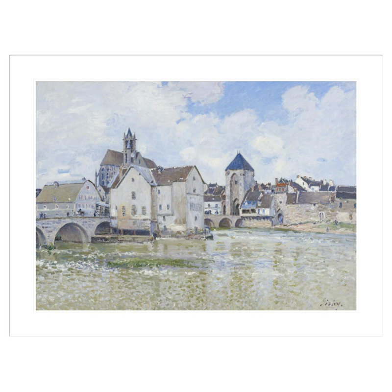 «Le Pont de Moret» par Alfred Sisley, impression giclée sur cadre, 31.81" H x 41.5" W