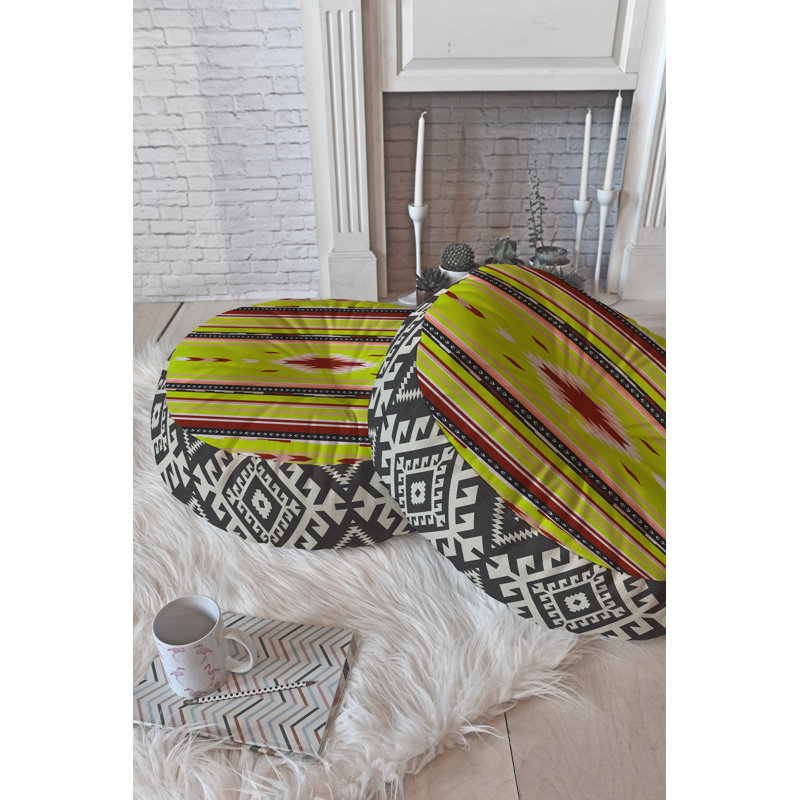 Holli Zollinger Geometric Round Floor Pillow
