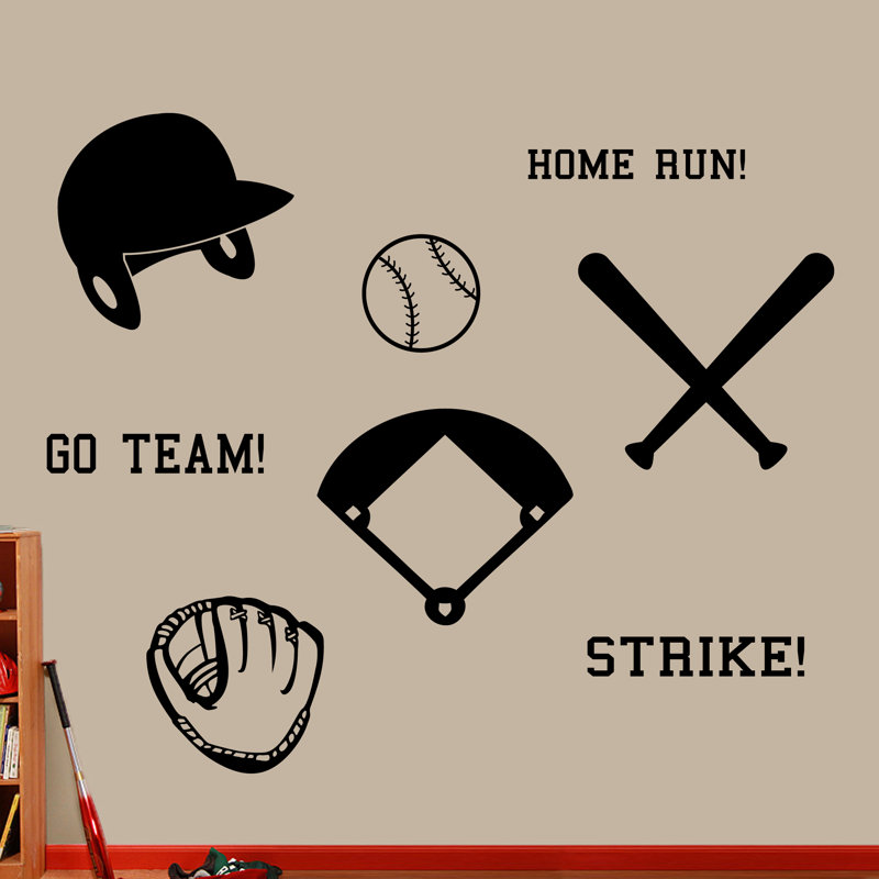 Harvin Sports Non-Wall Damaging Wall Decal, Black