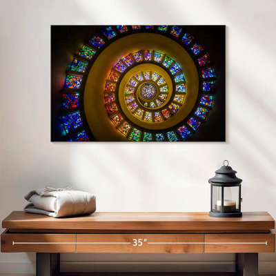 Lilie Spiral Stained Glass Ceiling