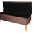 17" High Brown Suede Seat With Hidden Storage Compartment Inside For Seating And Needs