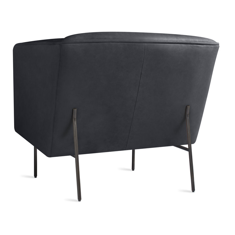 Dandy Leather Lounge Chair, Ink Leather