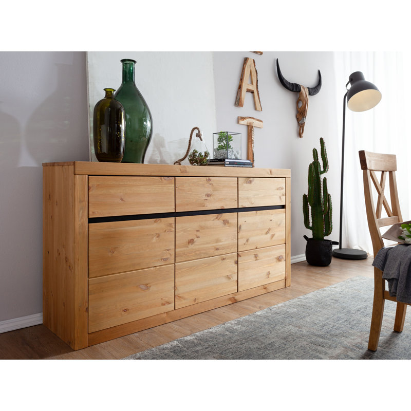 Houk 160cm Solid Wood Sideboard, Brown