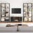 5-Tier Industrial Rustic Bookshelf, Freestanding Open Storage Shelving Unit with Black Metal Frame, Multi-Purpose Display Organizer for Home Office, Living Room