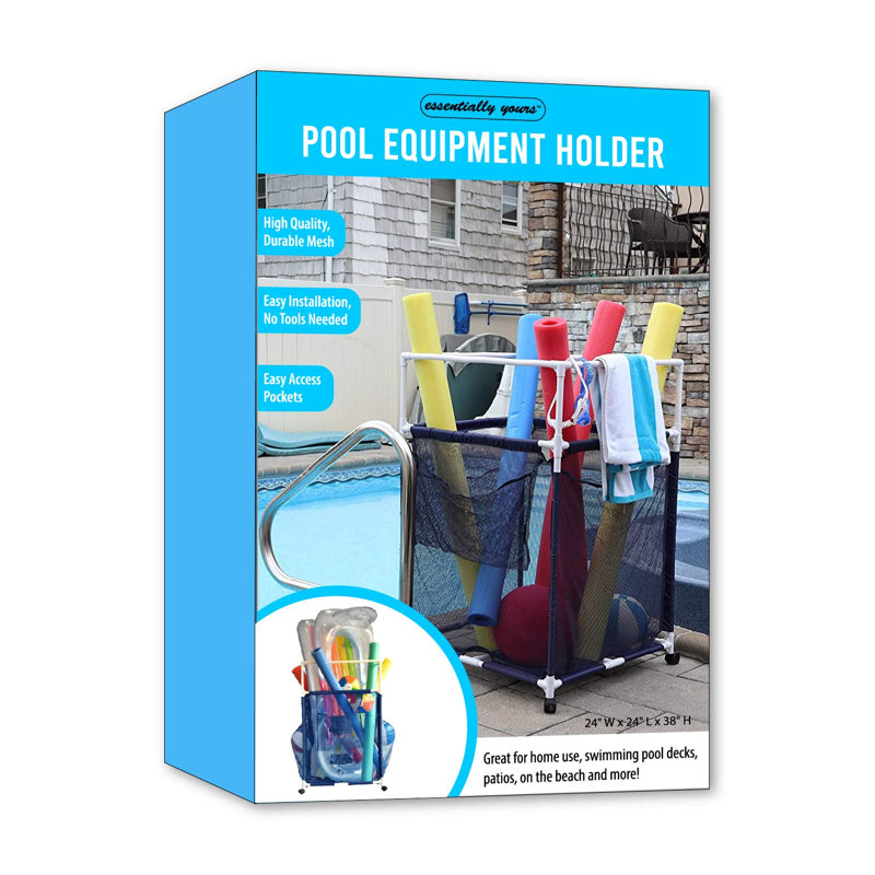 Panier de rangement pour nouilles Rolling Pool, Bleu/Blanc