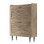 Armoire à chaussures 2 portes 1 porte de grange en mélamine embossée en chêne gris 31,6 po-195785315