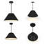 Luminaire suspendu noir à DEL de 22 pouces de diamètre, adapté aux salons, aux chambres à coucher, aux cuisines, etc.-934628145-934628300