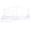 Lit plateforme blanc avec rangement à 3 tiroirs - Conception classique pratique et encombrante-1132599520
