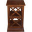 Solid Hardwood Accent Table With Centre Shelf, Ready-To-Assemble Design For Versatile Home Decor
