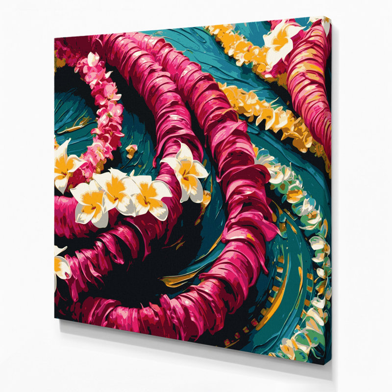 Art mural sur toile hawaïen, H 12 po x l 12 po