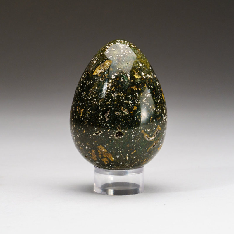 Genuine Polished Ocean Jasper Egg (0.4462 Lbs)