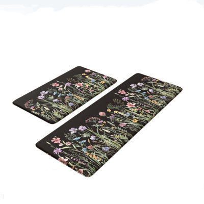 Floral Non-Skid Kitchen Mat