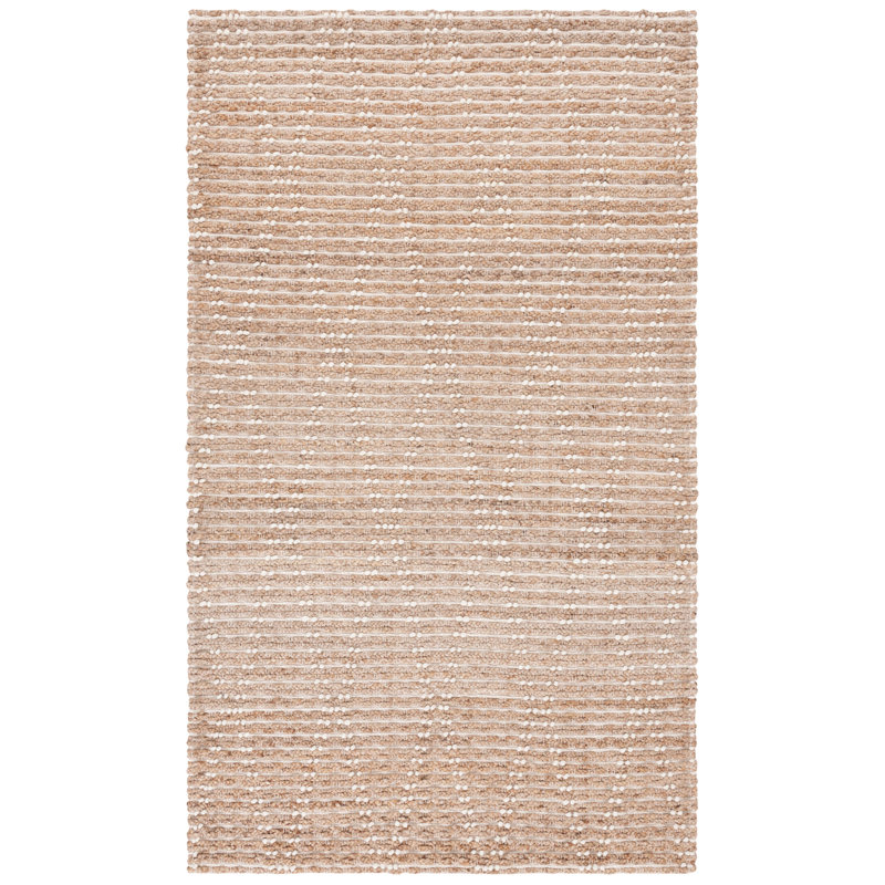 Tapis en jute / coton tissé à la main Truluck, Rectangle 6 pi x 9 pi