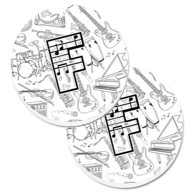 Ceramic Round 2 Piece Car Coaster Set
