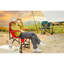 Chaise berçante portable d'extérieur - rouge, avec coussin de dossier Freestyle