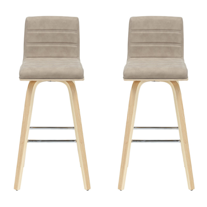 Werth 39,5 po H Ensemble de 2 tabourets de bar en taupe vintage, 39.5", Taupe