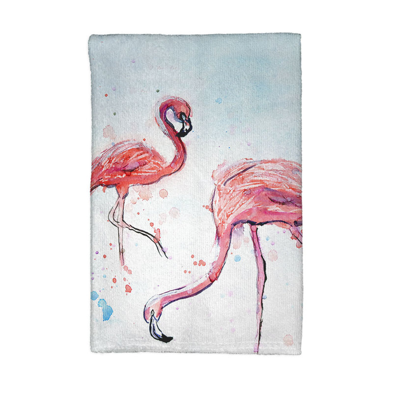 Serviette de cuisine funky flamant roses