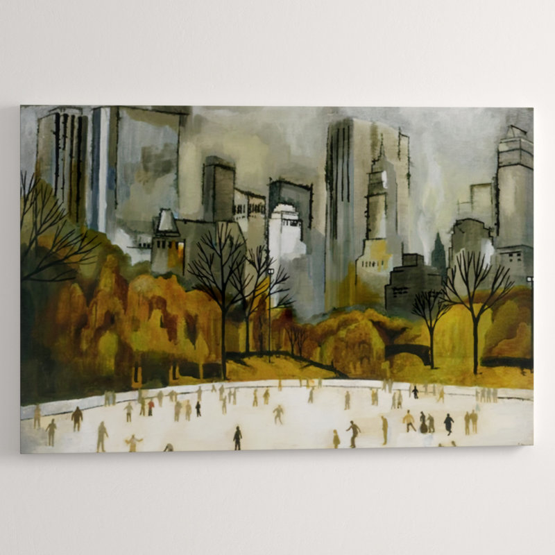 NY Central Park Print, Glass Coat, 40" H x 60" W x 1.5" D