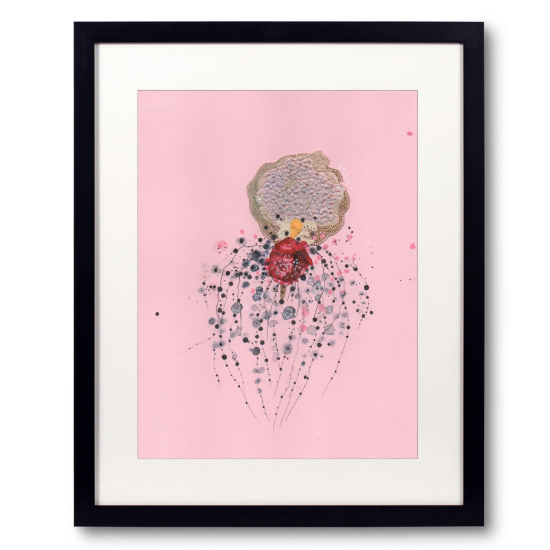 Flowering Sea Creature Print by Jenny Brown, Black Framed Paper, 21.25" H x 17.25" W