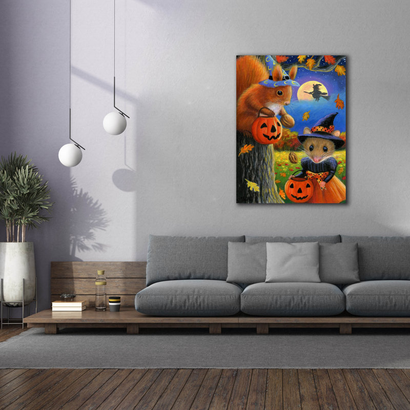 «Nuts For Halloween1» par Bridget Voth, H 54 po x l 40 po x P 1,5 po